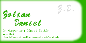 zoltan daniel business card